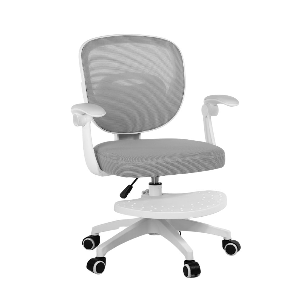 Levně Dětská otočná židle Neoseat JUNI 008 s podnoží — látka, šedá