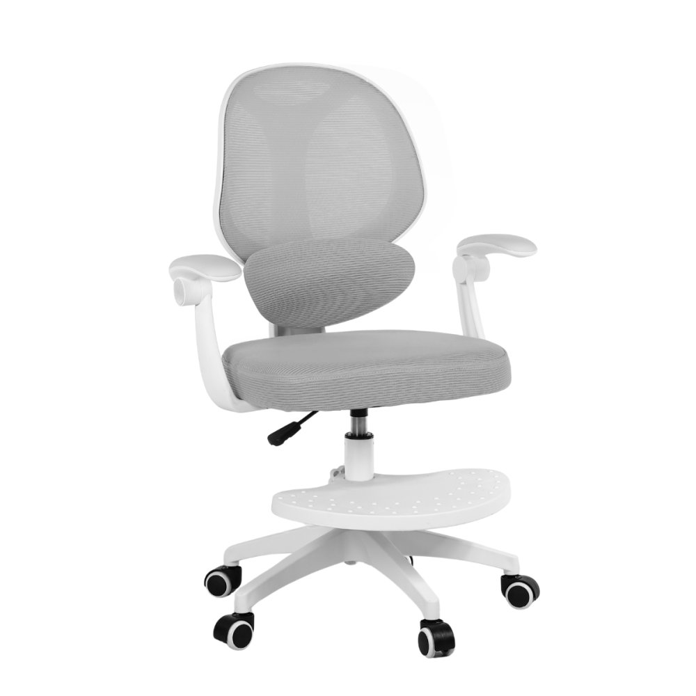 Levně Dětská otočná židle Neoseat JUNI 009 s podnoží — látka, šedá