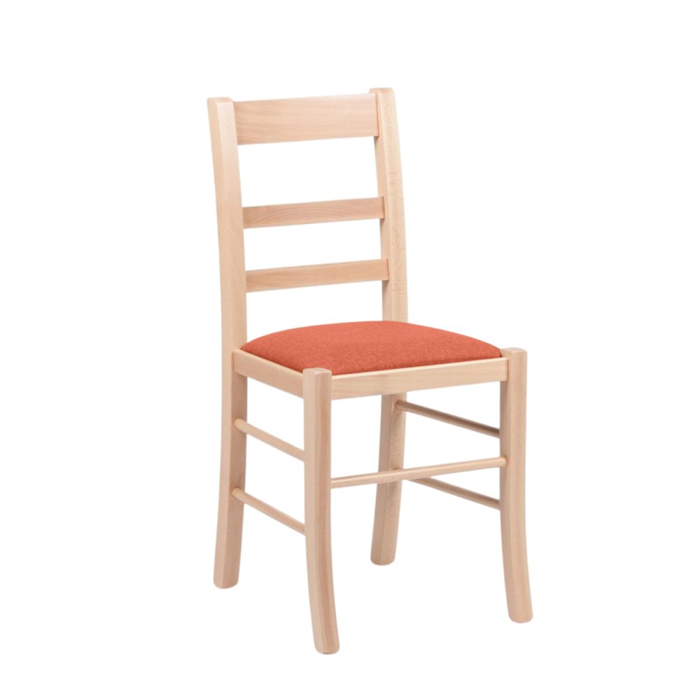 Levně Jídelní čalouněná židle FURLA — masiv, látka, více barev, nosnost 155 kg Buk Lux 10 Terracotta