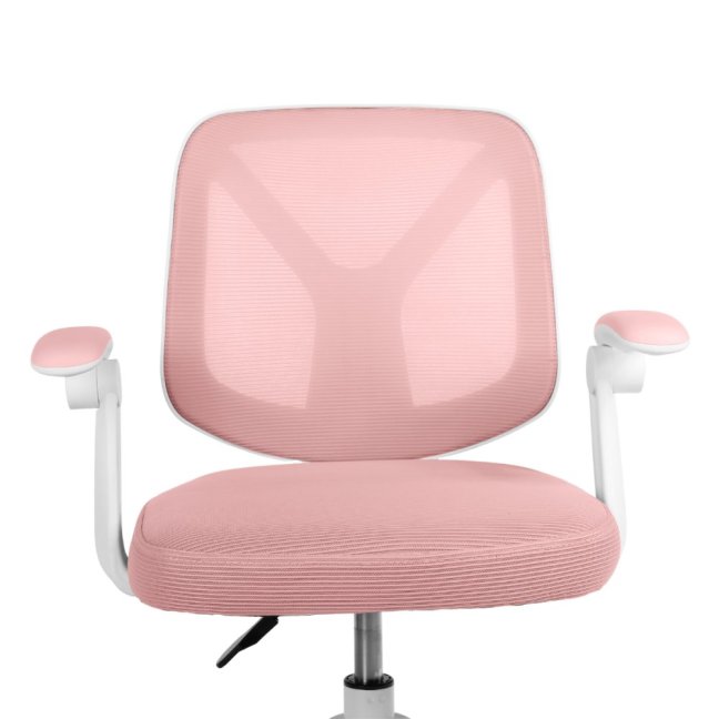 Dětská otočná židle Neoseat JUNI 010 s podnoží — látka, růžová