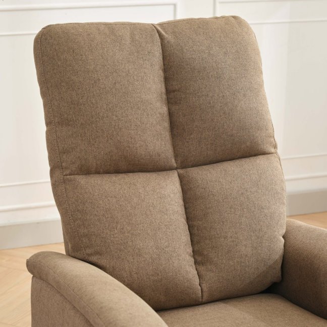 Relaxační polohovací TV křeslo ASTER — látka, hnědá