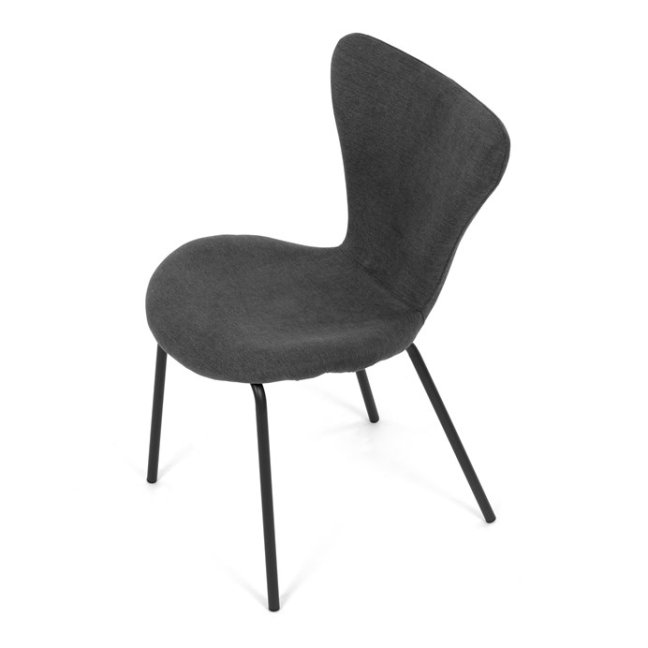 Jídelní židle JULES — kov, látka, více barev - Barevné varianty jídelní židle JULES: Světle šedá