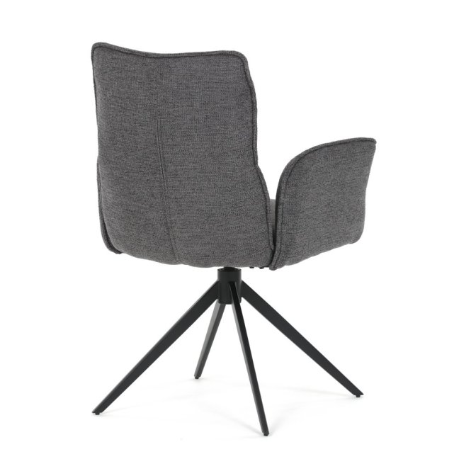 Jídelní otočné křeslo AMALI — kov, látka, více barev