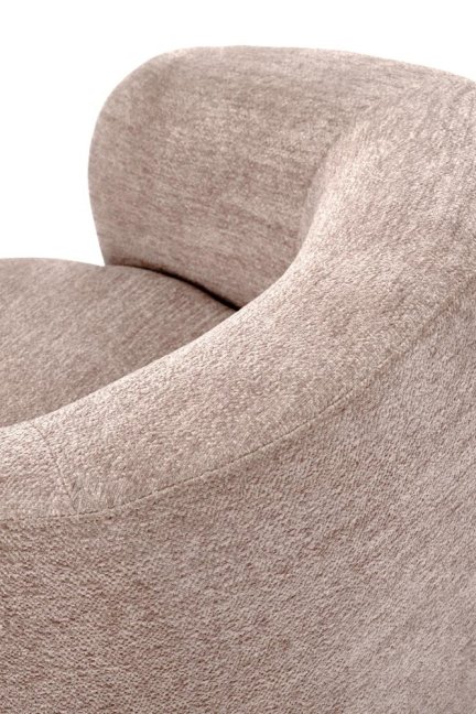 Designové křeslo BAKER — dřevo, látka, béžová