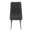 Jídelní židle DAEMON — kov, látka, černá / tmavě šedá