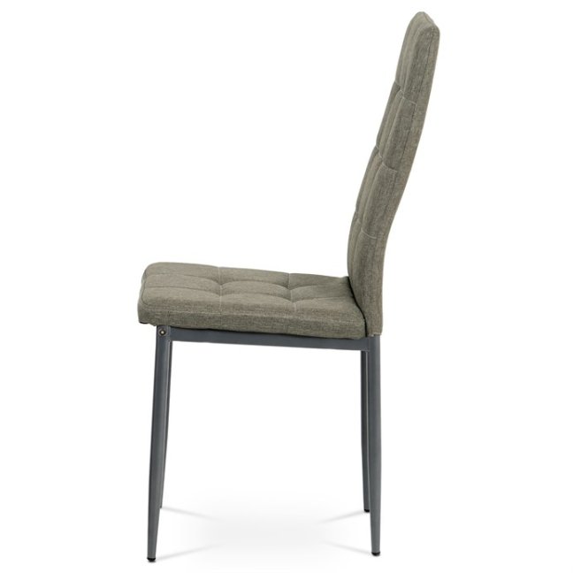 Jídelní židle LALI — kov, látka, běžová / hnědá