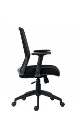 Kancelářská ergonomická židle NOVELLO — síť / látka, černá