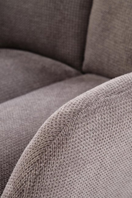 Jídelní otočné křeslo JEREMY — kov, látka, šedá