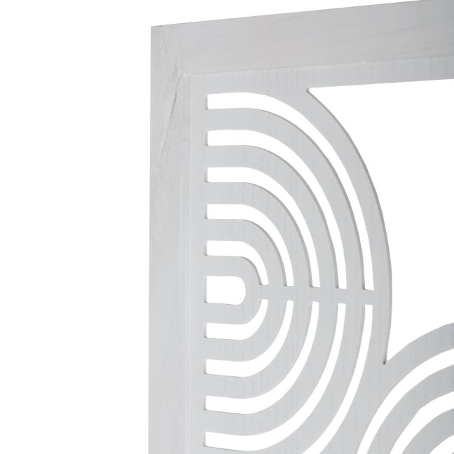 3dílný paravan AKIKO — dřevo, bílá