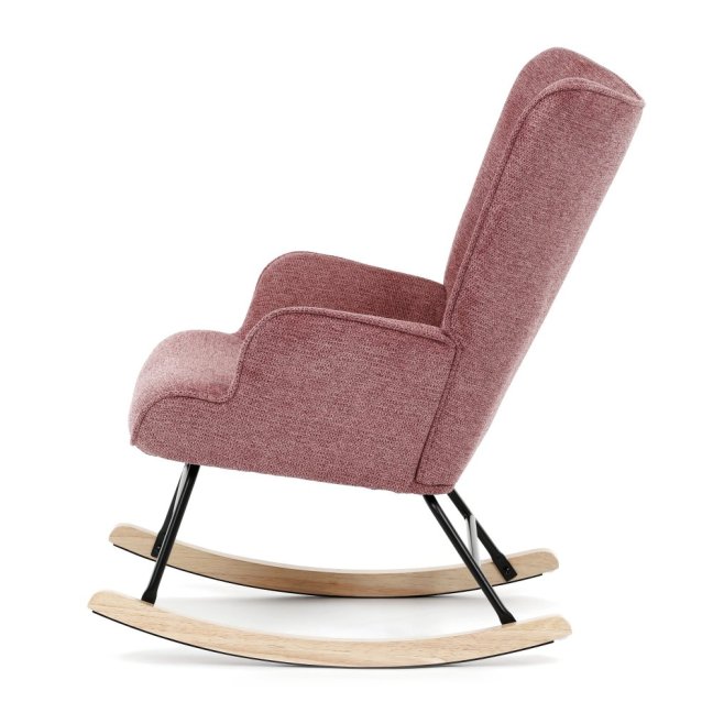 Houpací křeslo FABIAN — látka, růžová