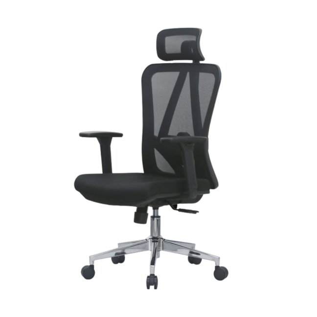 Kancelářská ergonomická židle Neoseat BOROSI — síť / látka, černá, nosnost 150 kg