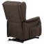 Relaxační TV křeslo ušák MILO s elektrickým polohováním — látka, hnědá