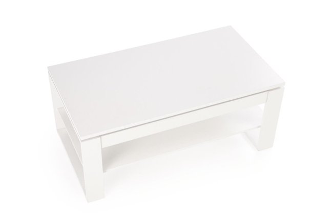 Konferenční stolek BETTY s úložným prostorem — 120x65x50 cm, bílá