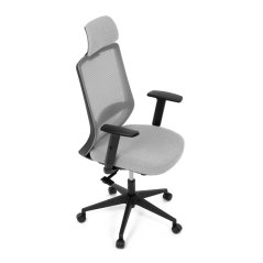 Kancelářská ergonomická židle SENA — látka, černá / šedá