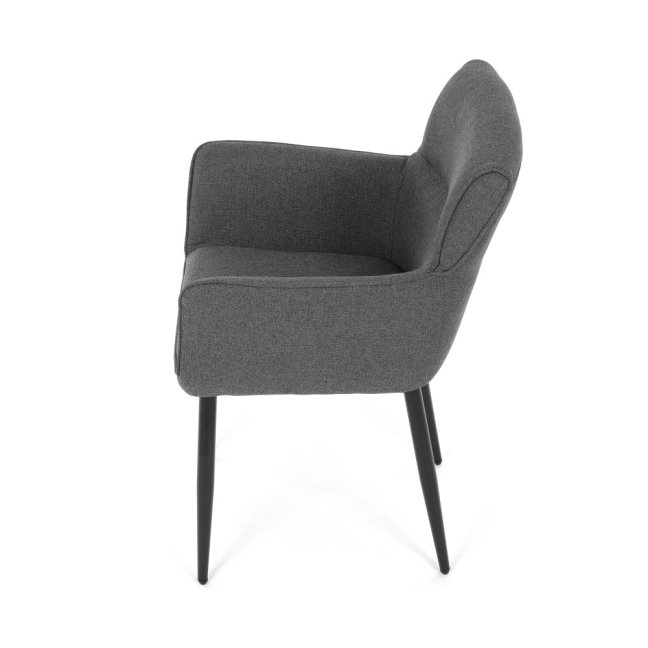 Jídelní křeslo JIMBO — kov, látka, šedá