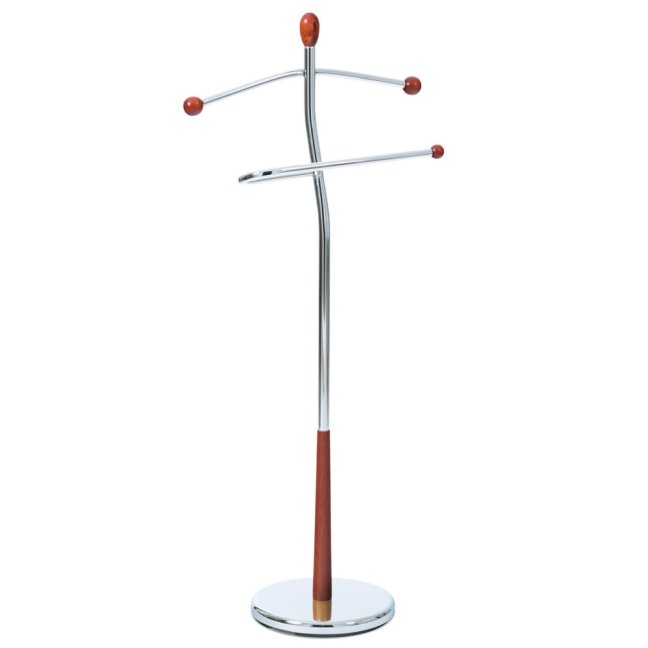 Němý sluha RYAN — kov, masiv, chrom / hnědá