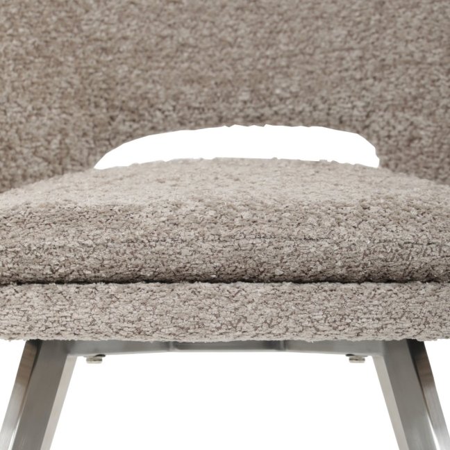 Jídelní židle TALISE — kov, látka, stříbrná / více barev