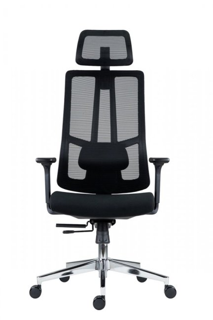 Kancelářská ergonomická židle Neoseat SPINO — látka, černá, nosnost 150 kg