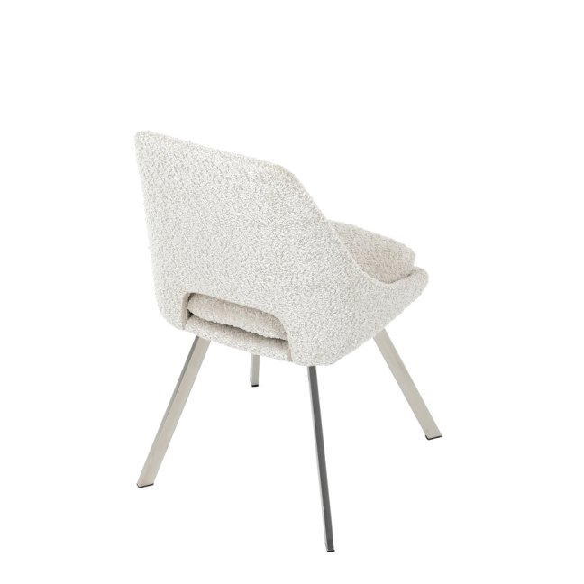 Jídelní židle TALISE — kov, látka, stříbrná / více barev