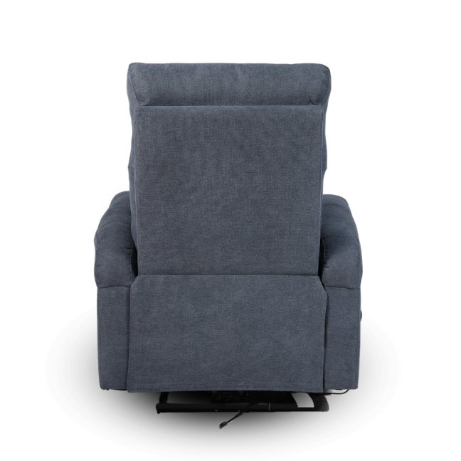 TV křeslo ALVI s elektrickým polohováním — látka, šedá, nosnost 130 kg