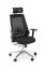 Kancelářská ergonomická židle GERONIMO — síť / látka, černá