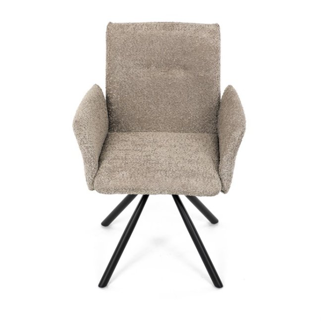 Jídelní otočné křeslo MANKA — kov, látka, více barev - Barevné varianty jídelního křesla MANKA: Šedá