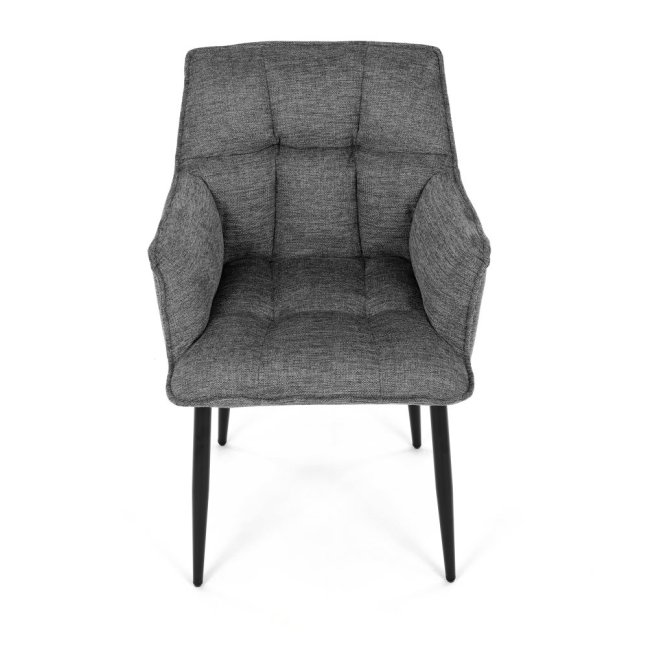 Jídelní křeslo KONIG — látka, šedá