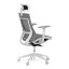 Kancelářská ergonomická židle SIVAL — síť, šedá