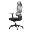 Kancelářská ergonomická židle GRANT — síť, látka, černá / šedá
