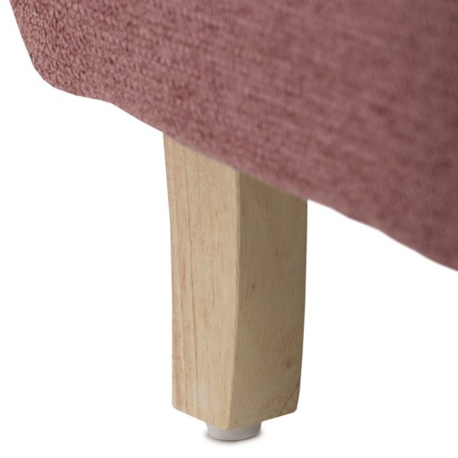 Relaxační křeslo ušák MAVEN — masiv, látka, přírodní / růžová