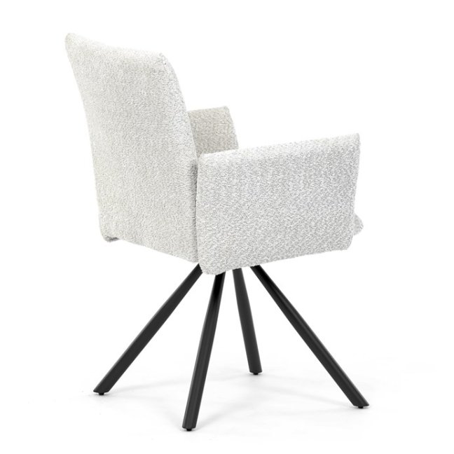 Jídelní otočné křeslo MANKA — kov, látka, více barev - Barevné varianty jídelního křesla MANKA: Šedá