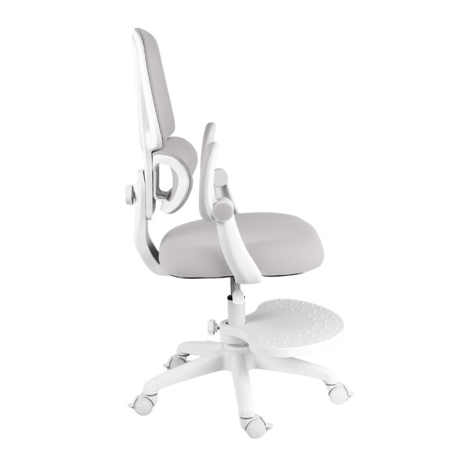 Dětská otočná židle Neoseat JUNI 023 — látka, pratelný potah, šedá