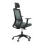 Kancelářská ergonomická židle SENA — látka, černá / zelená