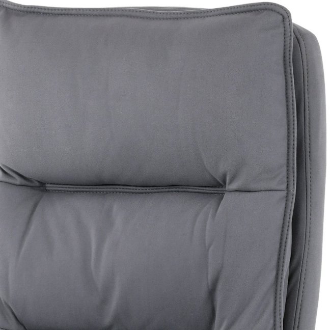 Kancelářské křeslo TITUS s podnožkou — látka, šedá