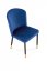 Jídelní židle ULFRIK — kov, samet, modrá