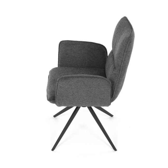 Jídelní otočné křeslo AMALI — kov, látka, více barev