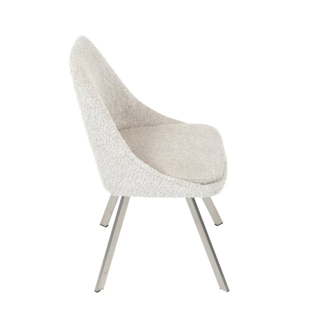 Jídelní židle TALISE — kov, látka, stříbrná / více barev