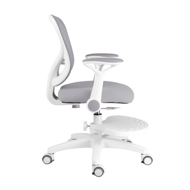 Dětská rostoucí židle Neoseat JUNI 007 — látka, pratelný potah, šedá (rozbaleno)