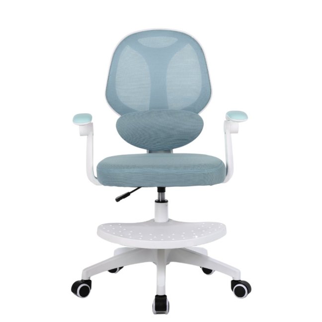 Dětská otočná židle Neoseat JUNI 009 s podnoží — látka, modrá