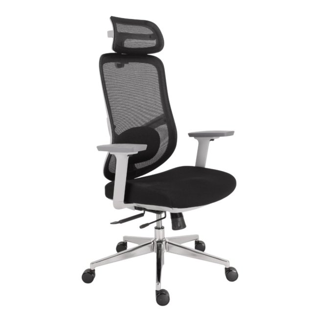 Kancelářská ergonomická židle Neoseat ALLY WHITE — černá / bílá, nosnost 150 kg