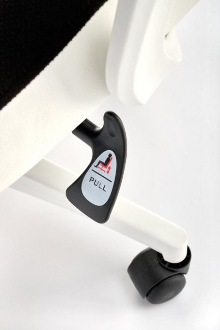 Kancelářská židle CHRONO — látka, ekokůže, černá / bílá