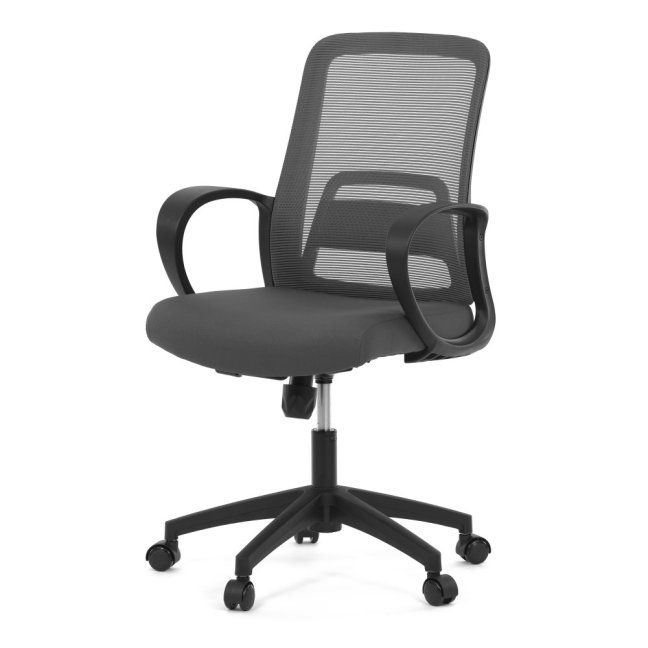 Kancelářská otočná židle NERO — látka, šedá