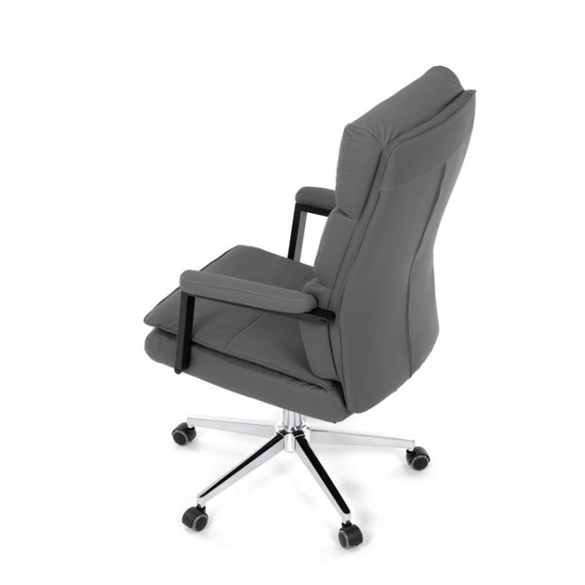 Kancelářské křeslo DARGO — ekokůže, tmavě šedá