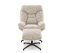 Relaxační křeslo KRONOS — kov, látka, béžová
