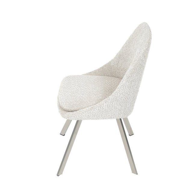 Jídelní židle TALISE — kov, látka, stříbrná / více barev