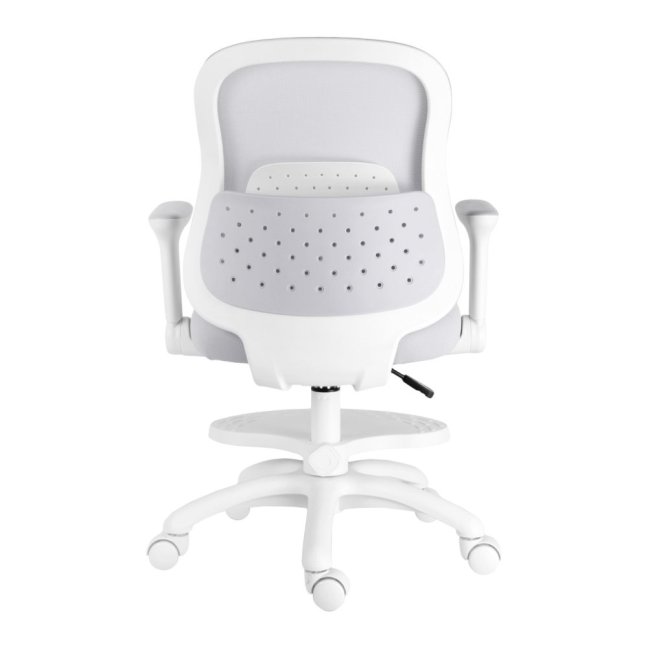 Dětská otočná židle Neoseat JUNI s podnoží — látka, šedá