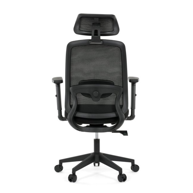 Kancelářská  ergonomická  židle NOKA — síť / látka, černá, nosnost  150 kg