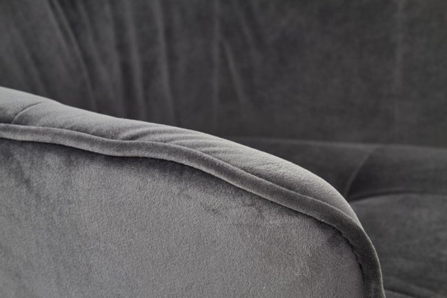 Jídelní křeslo CASPER — kov, samet, šedá