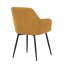 Jídelní křeslo JACOB — kov, látka, žlutá
