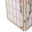 3dílný paravan SAKURA — dřevo, netkaná textilie, přírodní / bílá